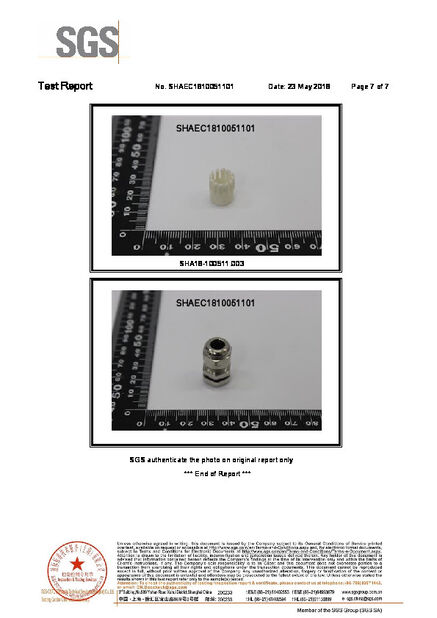 الصين ZHEJIANG HONGXIANG CONNECTOR MANUFACTURING CO.,LTD. الشهادات